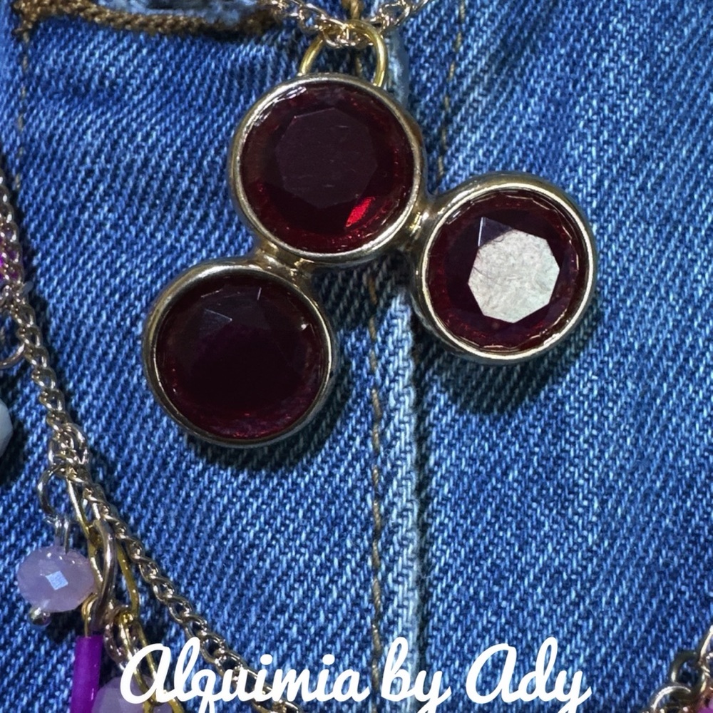 Layered multi charms statement necklace - Picture 3 of 7